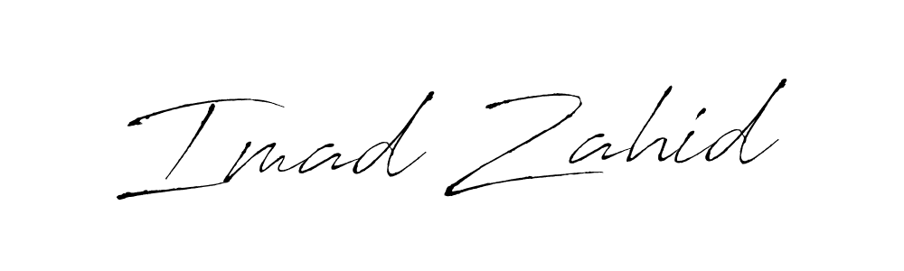 Create a beautiful signature design for name Imad Zahid. With this signature (Antro_Vectra) fonts, you can make a handwritten signature for free. Imad Zahid signature style 6 images and pictures png