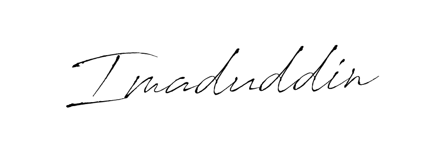 Make a beautiful signature design for name Imaduddin. With this signature (Antro_Vectra) style, you can create a handwritten signature for free. Imaduddin signature style 6 images and pictures png