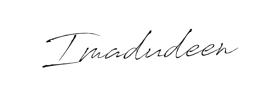 Design your own signature with our free online signature maker. With this signature software, you can create a handwritten (Antro_Vectra) signature for name Imadudeen. Imadudeen signature style 6 images and pictures png