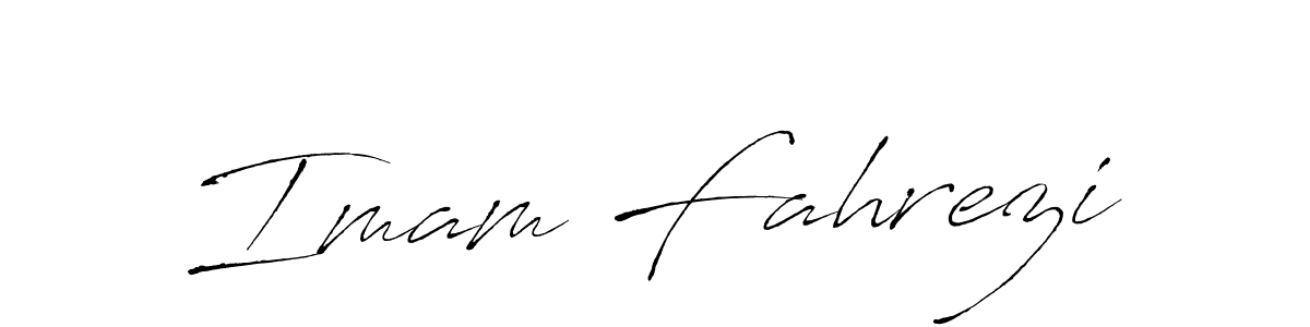 Make a beautiful signature design for name Imam Fahrezi. With this signature (Antro_Vectra) style, you can create a handwritten signature for free. Imam Fahrezi signature style 6 images and pictures png