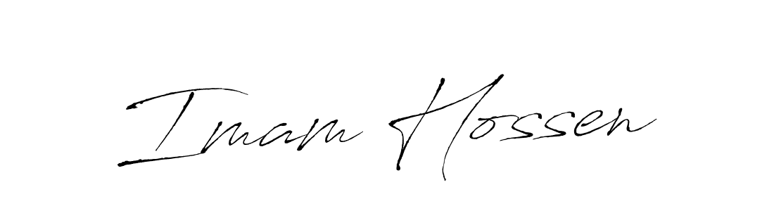 Use a signature maker to create a handwritten signature online. With this signature software, you can design (Antro_Vectra) your own signature for name Imam Hossen. Imam Hossen signature style 6 images and pictures png