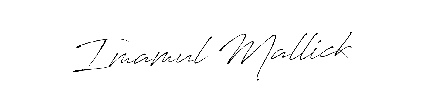 How to make Imamul Mallick name signature. Use Antro_Vectra style for creating short signs online. This is the latest handwritten sign. Imamul Mallick signature style 6 images and pictures png