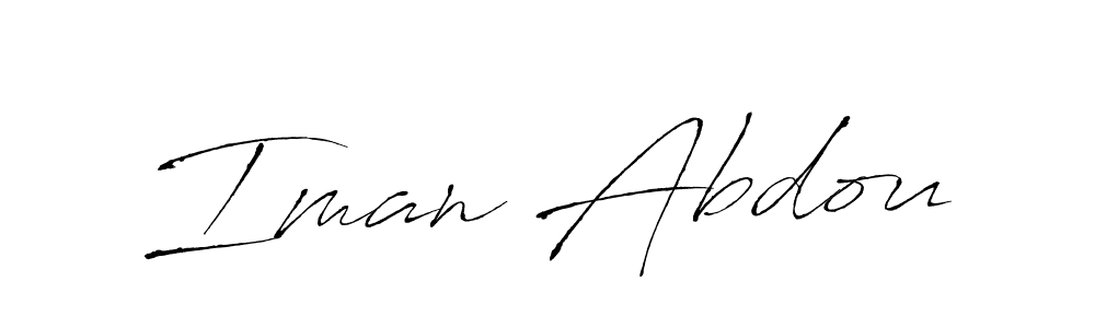 The best way (Antro_Vectra) to make a short signature is to pick only two or three words in your name. The name Iman Abdou include a total of six letters. For converting this name. Iman Abdou signature style 6 images and pictures png