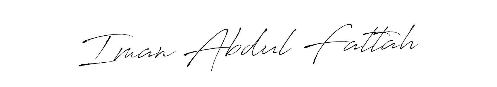 Design your own signature with our free online signature maker. With this signature software, you can create a handwritten (Antro_Vectra) signature for name Iman Abdul Fattah. Iman Abdul Fattah signature style 6 images and pictures png