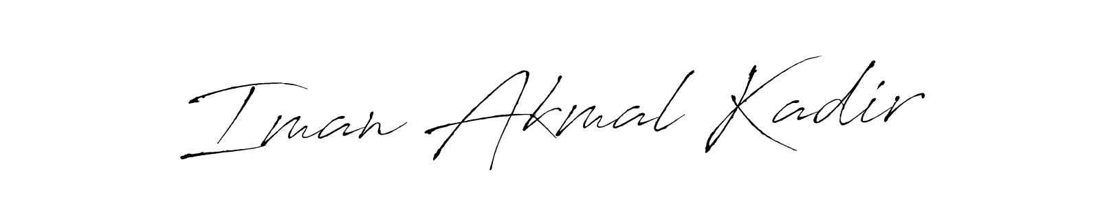 Iman Akmal Kadir stylish signature style. Best Handwritten Sign (Antro_Vectra) for my name. Handwritten Signature Collection Ideas for my name Iman Akmal Kadir. Iman Akmal Kadir signature style 6 images and pictures png