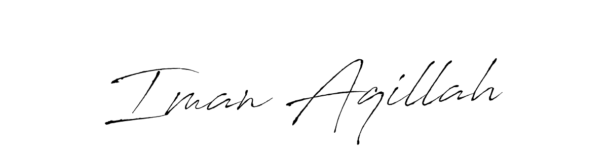 Once you've used our free online signature maker to create your best signature Antro_Vectra style, it's time to enjoy all of the benefits that Iman Aqillah name signing documents. Iman Aqillah signature style 6 images and pictures png