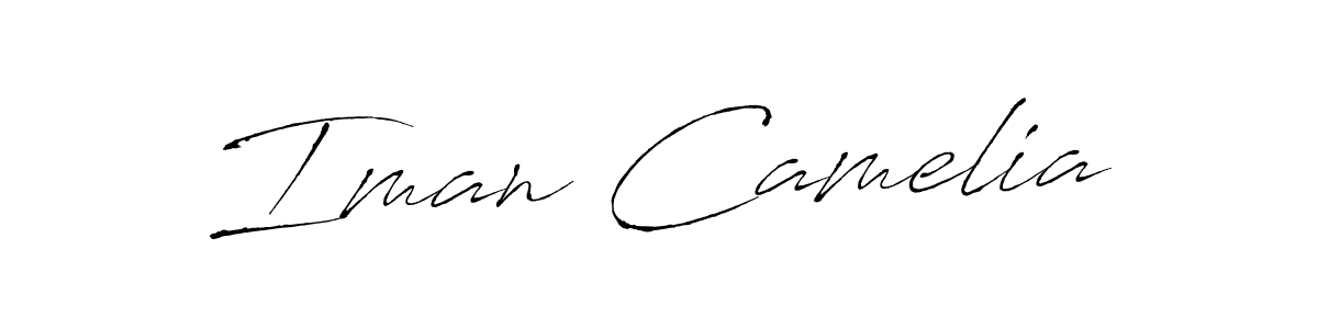 Iman Camelia stylish signature style. Best Handwritten Sign (Antro_Vectra) for my name. Handwritten Signature Collection Ideas for my name Iman Camelia. Iman Camelia signature style 6 images and pictures png