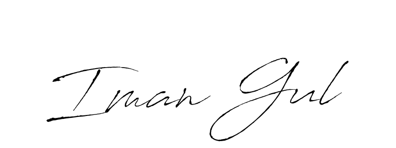 Create a beautiful signature design for name Iman Gul. With this signature (Antro_Vectra) fonts, you can make a handwritten signature for free. Iman Gul signature style 6 images and pictures png