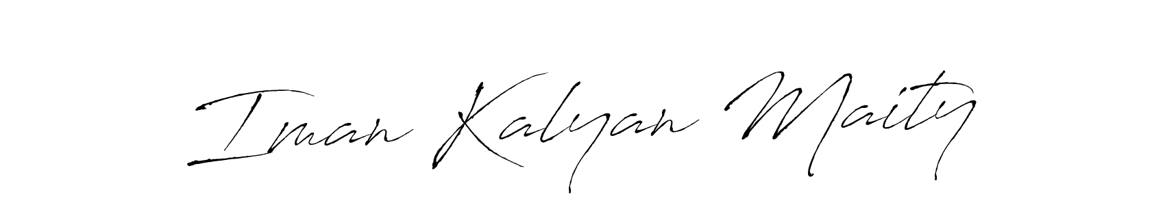 The best way (Antro_Vectra) to make a short signature is to pick only two or three words in your name. The name Iman Kalyan Maity include a total of six letters. For converting this name. Iman Kalyan Maity signature style 6 images and pictures png