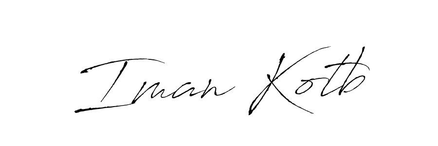 Design your own signature with our free online signature maker. With this signature software, you can create a handwritten (Antro_Vectra) signature for name Iman Kotb. Iman Kotb signature style 6 images and pictures png