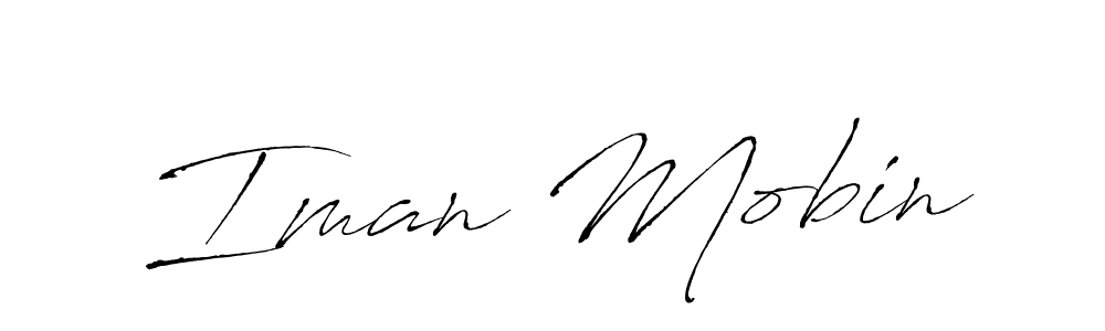 Also You can easily find your signature by using the search form. We will create Iman Mobin name handwritten signature images for you free of cost using Antro_Vectra sign style. Iman Mobin signature style 6 images and pictures png