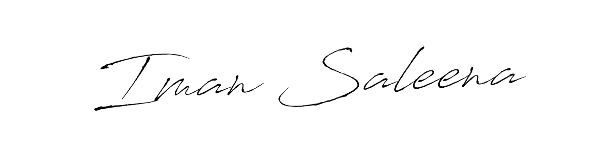 The best way (Antro_Vectra) to make a short signature is to pick only two or three words in your name. The name Iman Saleena include a total of six letters. For converting this name. Iman Saleena signature style 6 images and pictures png