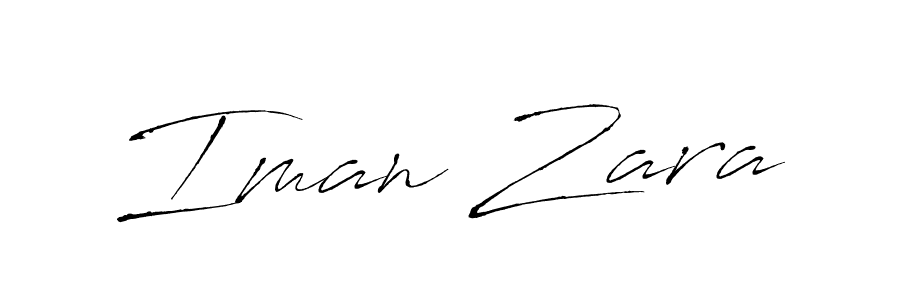 The best way (Antro_Vectra) to make a short signature is to pick only two or three words in your name. The name Iman Zara include a total of six letters. For converting this name. Iman Zara signature style 6 images and pictures png