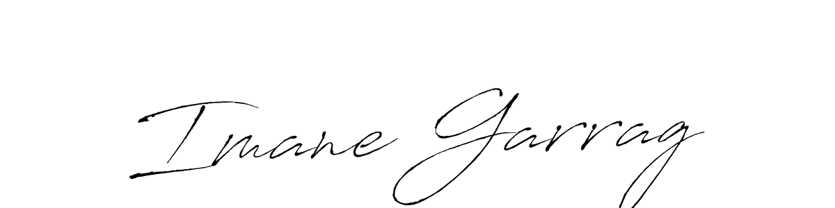 How to make Imane Garrag signature? Antro_Vectra is a professional autograph style. Create handwritten signature for Imane Garrag name. Imane Garrag signature style 6 images and pictures png