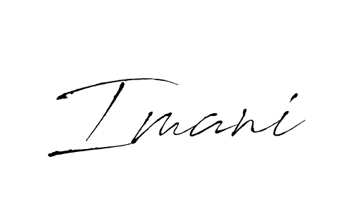 Design your own signature with our free online signature maker. With this signature software, you can create a handwritten (Antro_Vectra) signature for name Imani. Imani signature style 6 images and pictures png