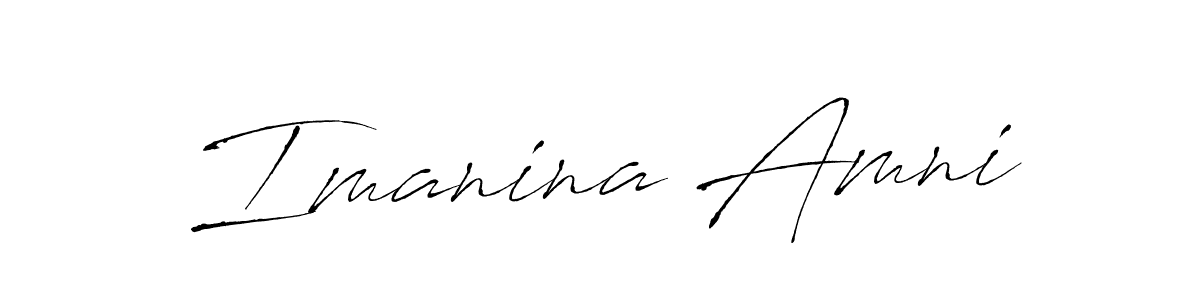 Make a beautiful signature design for name Imanina Amni. Use this online signature maker to create a handwritten signature for free. Imanina Amni signature style 6 images and pictures png