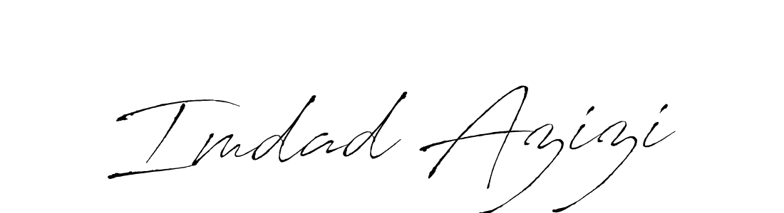 How to make Imdad Azizi name signature. Use Antro_Vectra style for creating short signs online. This is the latest handwritten sign. Imdad Azizi signature style 6 images and pictures png