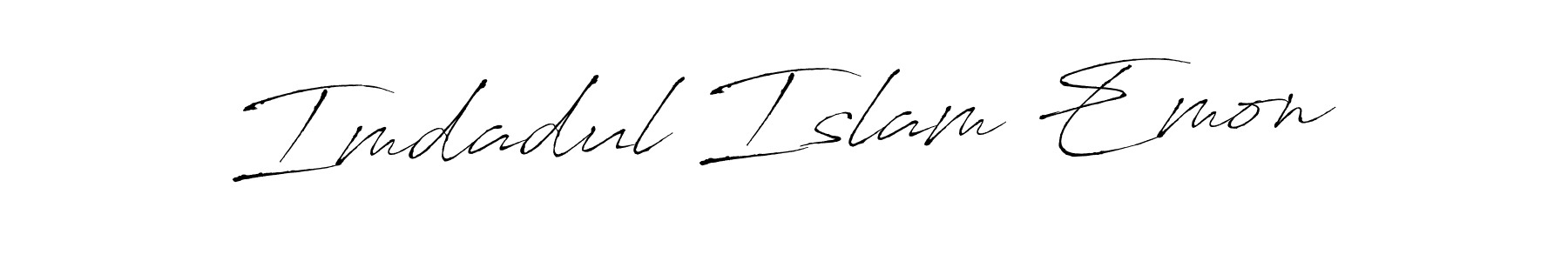 Make a beautiful signature design for name Imdadul Islam Emon. With this signature (Antro_Vectra) style, you can create a handwritten signature for free. Imdadul Islam Emon signature style 6 images and pictures png