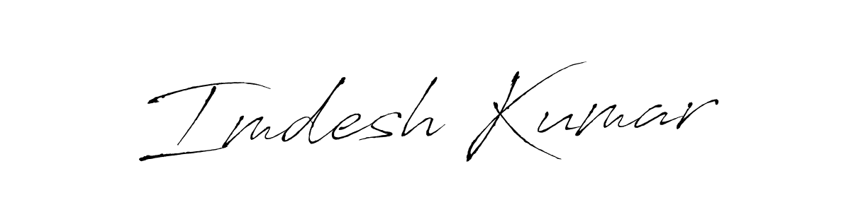 Make a beautiful signature design for name Imdesh Kumar. With this signature (Antro_Vectra) style, you can create a handwritten signature for free. Imdesh Kumar signature style 6 images and pictures png