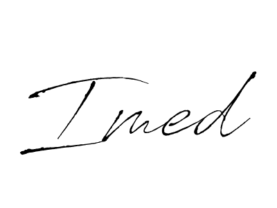 The best way (Antro_Vectra) to make a short signature is to pick only two or three words in your name. The name Imed include a total of six letters. For converting this name. Imed signature style 6 images and pictures png