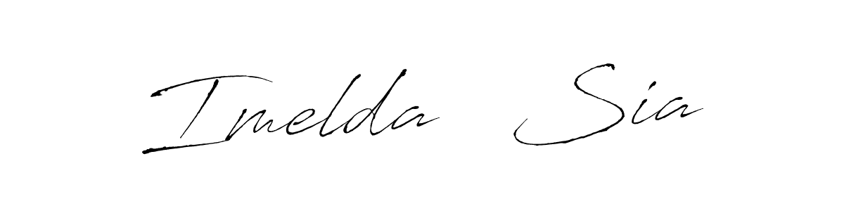 The best way (Antro_Vectra) to make a short signature is to pick only two or three words in your name. The name Imelda   Sia include a total of six letters. For converting this name. Imelda   Sia signature style 6 images and pictures png