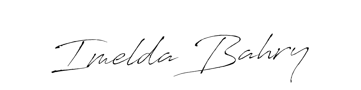 You should practise on your own different ways (Antro_Vectra) to write your name (Imelda Bahry) in signature. don't let someone else do it for you. Imelda Bahry signature style 6 images and pictures png