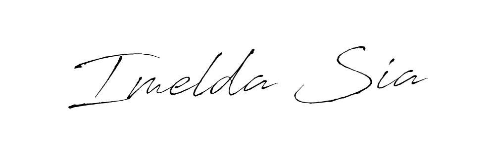 How to make Imelda Sia name signature. Use Antro_Vectra style for creating short signs online. This is the latest handwritten sign. Imelda Sia signature style 6 images and pictures png