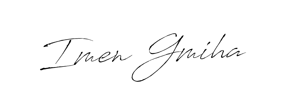 if you are searching for the best signature style for your name Imen Gmiha. so please give up your signature search. here we have designed multiple signature styles  using Antro_Vectra. Imen Gmiha signature style 6 images and pictures png