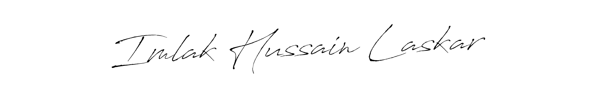 Imlak Hussain Laskar stylish signature style. Best Handwritten Sign (Antro_Vectra) for my name. Handwritten Signature Collection Ideas for my name Imlak Hussain Laskar. Imlak Hussain Laskar signature style 6 images and pictures png