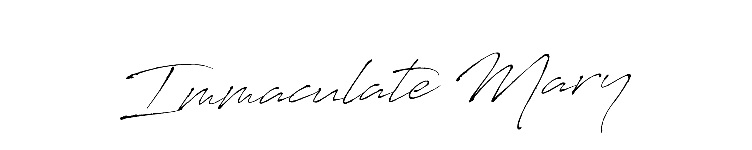 Similarly Antro_Vectra is the best handwritten signature design. Signature creator online .You can use it as an online autograph creator for name Immaculate Mary. Immaculate Mary signature style 6 images and pictures png