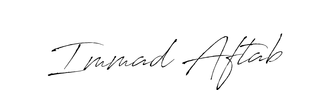 Also You can easily find your signature by using the search form. We will create Immad Aftab name handwritten signature images for you free of cost using Antro_Vectra sign style. Immad Aftab signature style 6 images and pictures png