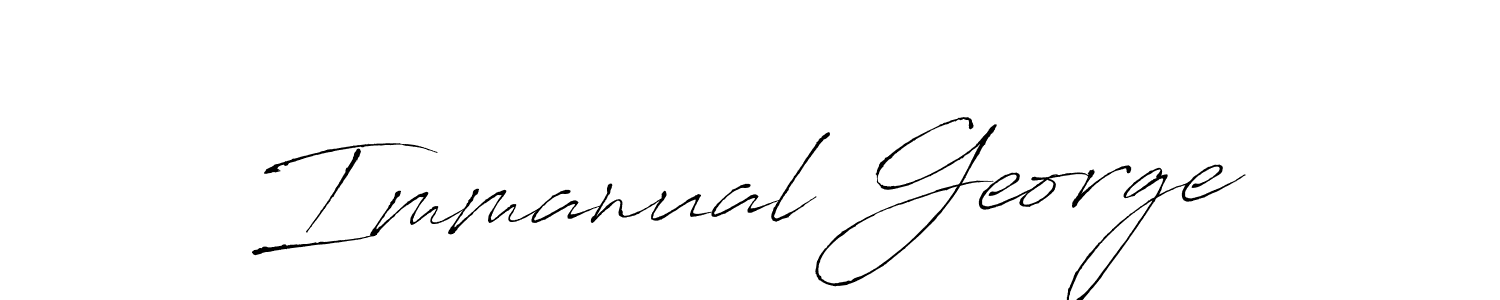 Use a signature maker to create a handwritten signature online. With this signature software, you can design (Antro_Vectra) your own signature for name Immanual George. Immanual George signature style 6 images and pictures png