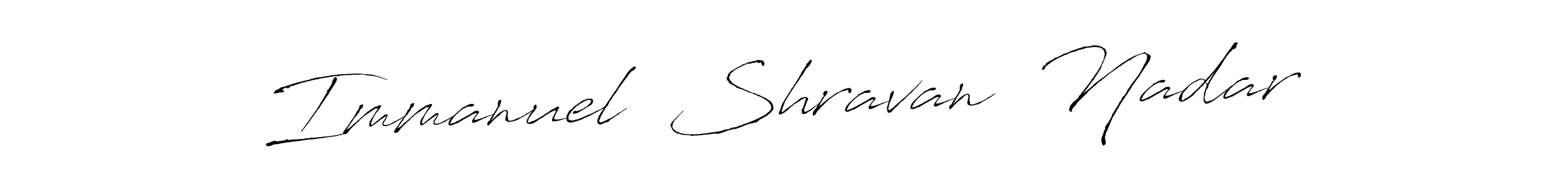 It looks lik you need a new signature style for name Immanuel  Shravan  Nadar. Design unique handwritten (Antro_Vectra) signature with our free signature maker in just a few clicks. Immanuel  Shravan  Nadar signature style 6 images and pictures png