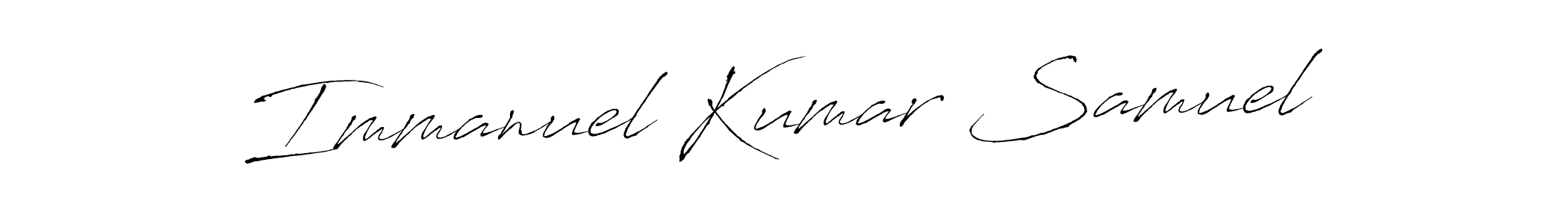 Design your own signature with our free online signature maker. With this signature software, you can create a handwritten (Antro_Vectra) signature for name Immanuel Kumar Samuel. Immanuel Kumar Samuel signature style 6 images and pictures png