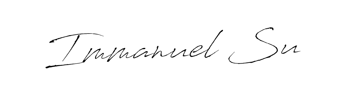 How to make Immanuel Su name signature. Use Antro_Vectra style for creating short signs online. This is the latest handwritten sign. Immanuel Su signature style 6 images and pictures png