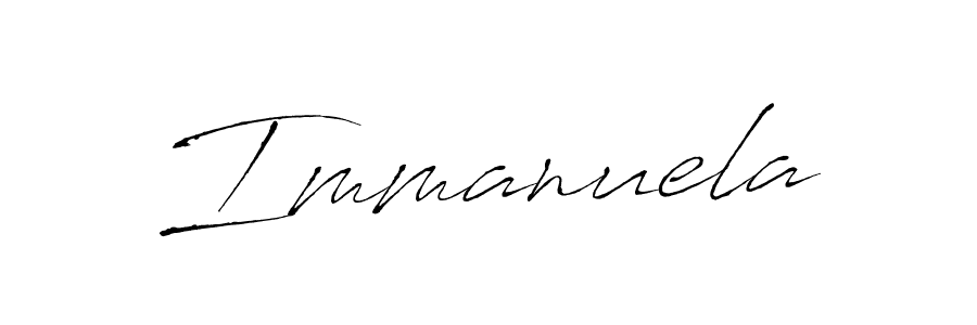 Create a beautiful signature design for name Immanuela. With this signature (Antro_Vectra) fonts, you can make a handwritten signature for free. Immanuela signature style 6 images and pictures png