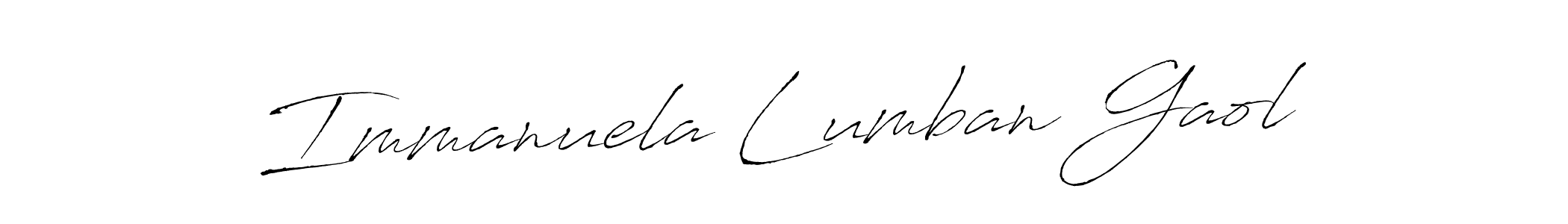 Also we have Immanuela Lumban Gaol name is the best signature style. Create professional handwritten signature collection using Antro_Vectra autograph style. Immanuela Lumban Gaol signature style 6 images and pictures png