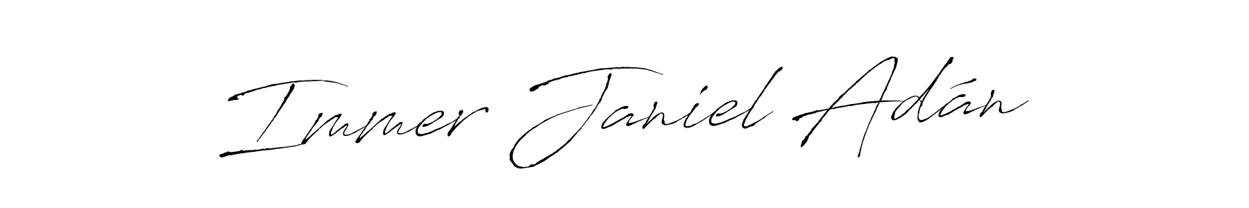 Immer Janiel Adán stylish signature style. Best Handwritten Sign (Antro_Vectra) for my name. Handwritten Signature Collection Ideas for my name Immer Janiel Adán. Immer Janiel Adán signature style 6 images and pictures png