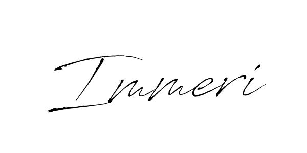 You should practise on your own different ways (Antro_Vectra) to write your name (Immeri) in signature. don't let someone else do it for you. Immeri signature style 6 images and pictures png