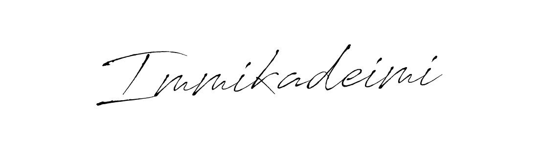 You should practise on your own different ways (Antro_Vectra) to write your name (Immikadeimi) in signature. don't let someone else do it for you. Immikadeimi signature style 6 images and pictures png