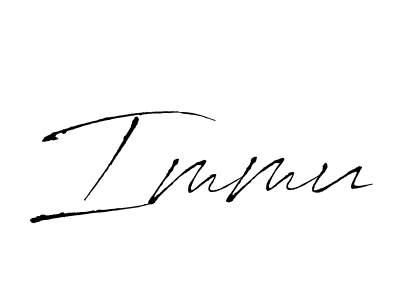 Create a beautiful signature design for name Immu. With this signature (Antro_Vectra) fonts, you can make a handwritten signature for free. Immu signature style 6 images and pictures png