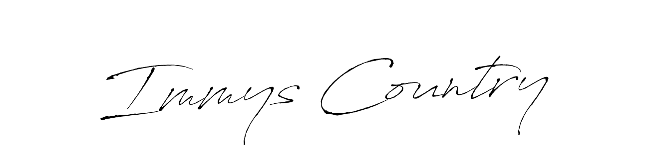 Antro_Vectra is a professional signature style that is perfect for those who want to add a touch of class to their signature. It is also a great choice for those who want to make their signature more unique. Get Immys Country name to fancy signature for free. Immys Country signature style 6 images and pictures png