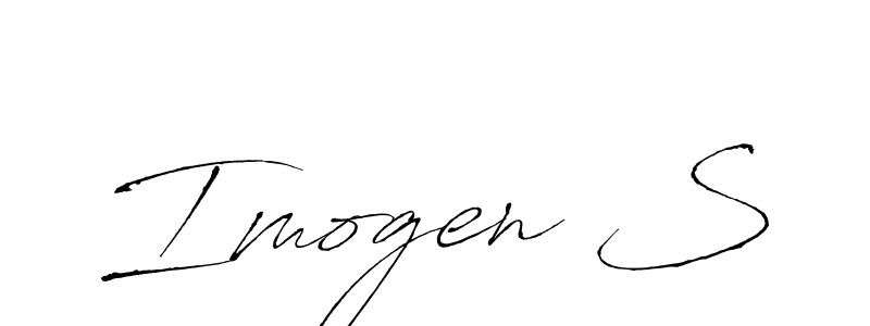 You should practise on your own different ways (Antro_Vectra) to write your name (Imogen S) in signature. don't let someone else do it for you. Imogen S signature style 6 images and pictures png