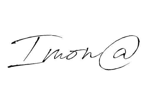 Use a signature maker to create a handwritten signature online. With this signature software, you can design (Antro_Vectra) your own signature for name Imon@. Imon@ signature style 6 images and pictures png