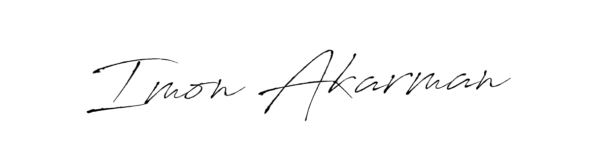How to make Imon Akarman name signature. Use Antro_Vectra style for creating short signs online. This is the latest handwritten sign. Imon Akarman signature style 6 images and pictures png