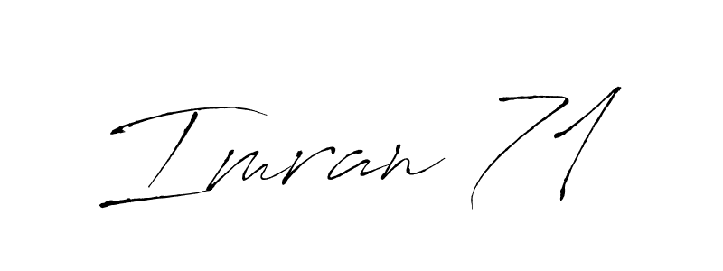 Make a beautiful signature design for name Imran 71. With this signature (Antro_Vectra) style, you can create a handwritten signature for free. Imran 71 signature style 6 images and pictures png