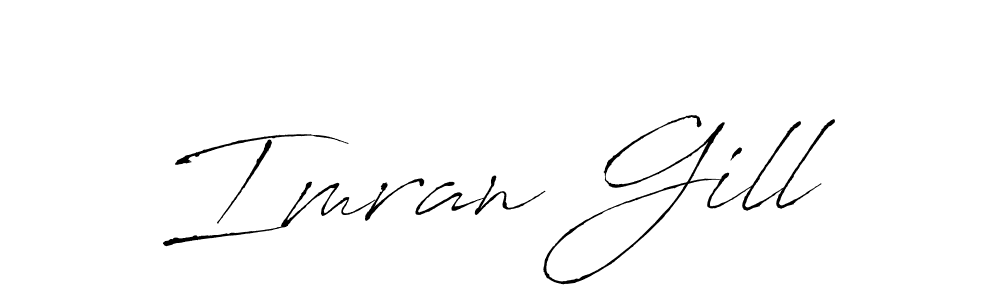 Make a beautiful signature design for name Imran Gill. With this signature (Antro_Vectra) style, you can create a handwritten signature for free. Imran Gill signature style 6 images and pictures png