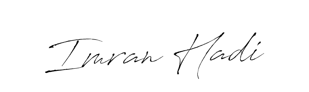 Design your own signature with our free online signature maker. With this signature software, you can create a handwritten (Antro_Vectra) signature for name Imran Hadi. Imran Hadi signature style 6 images and pictures png