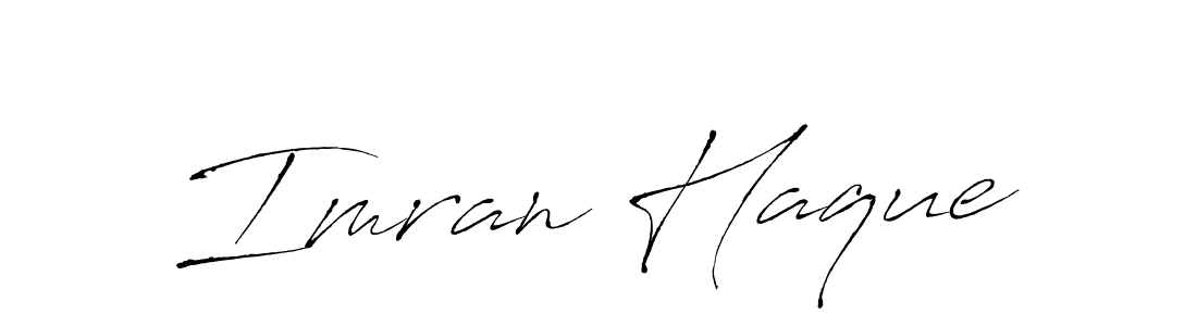 Design your own signature with our free online signature maker. With this signature software, you can create a handwritten (Antro_Vectra) signature for name Imran Haque. Imran Haque signature style 6 images and pictures png