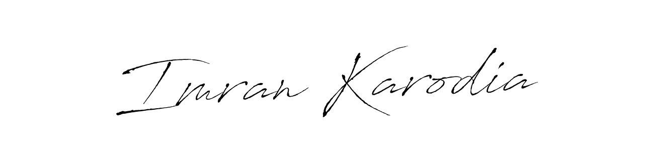 How to make Imran Karodia signature? Antro_Vectra is a professional autograph style. Create handwritten signature for Imran Karodia name. Imran Karodia signature style 6 images and pictures png